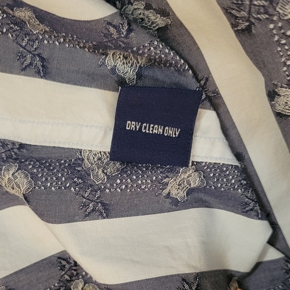 Robert Graham Men 3XL Flip Cuff Button Up Long Sleeve Shirt Stripes Roses Pearl - Picture 11 of 14